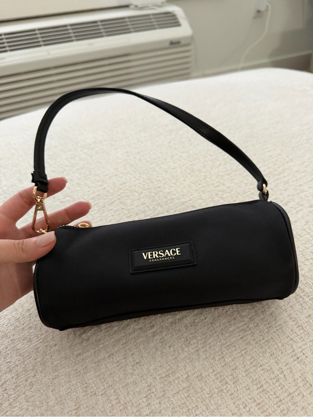 Versace Fragrance Black Barrel Shoulder Bag - Picture 2 of 7